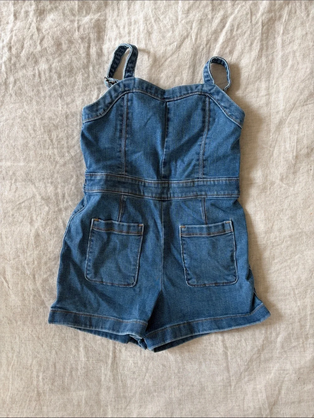 abercrombie kids Blue Denim Romper